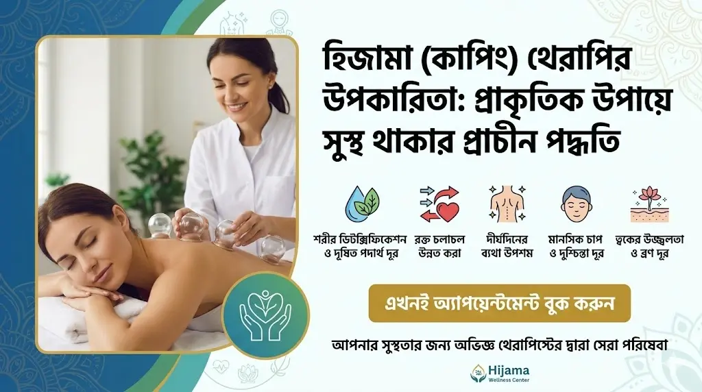 হিজামা (Hijama) থেরাপির উপকারিতা: প্রাকৃতিক উপায়ে সুস্থ থাকার প্রাচীন পদ্ধতি